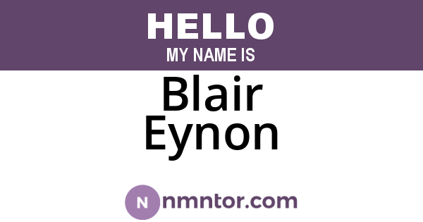 Blair Eynon