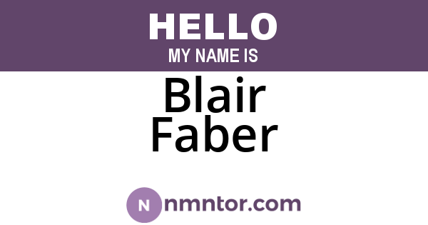 Blair Faber