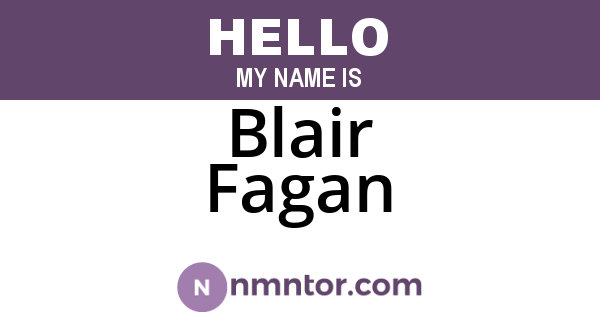 Blair Fagan