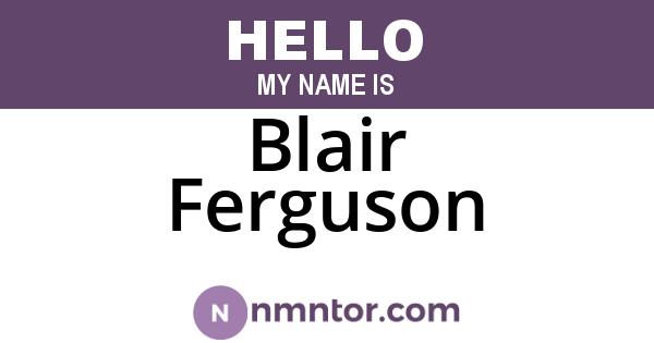 Blair Ferguson