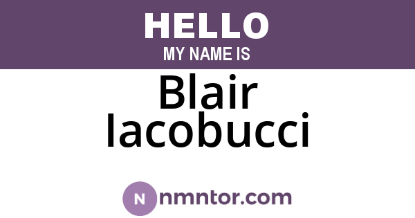Blair Iacobucci