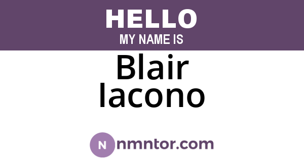 Blair Iacono