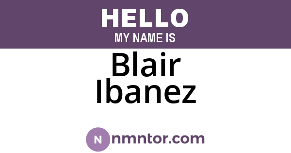 Blair Ibanez