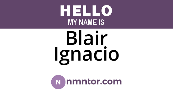Blair Ignacio
