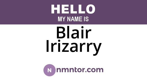 Blair Irizarry