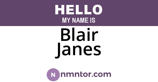 Blair Janes
