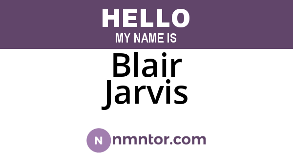 Blair Jarvis