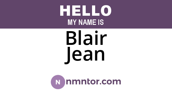 Blair Jean