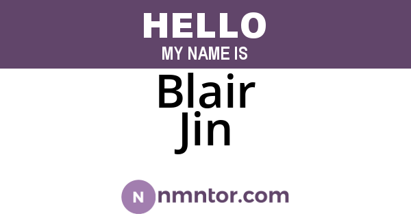 Blair Jin