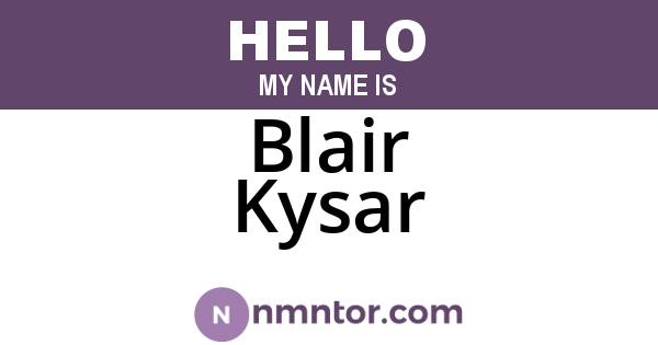 Blair Kysar