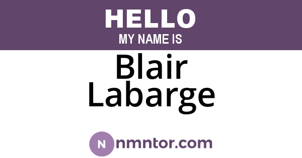 Blair Labarge