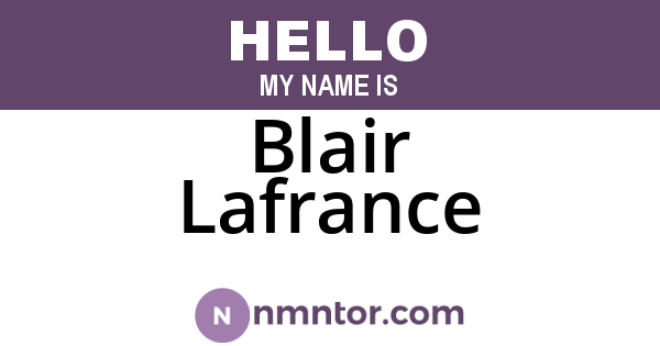 Blair Lafrance