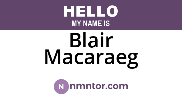Blair Macaraeg