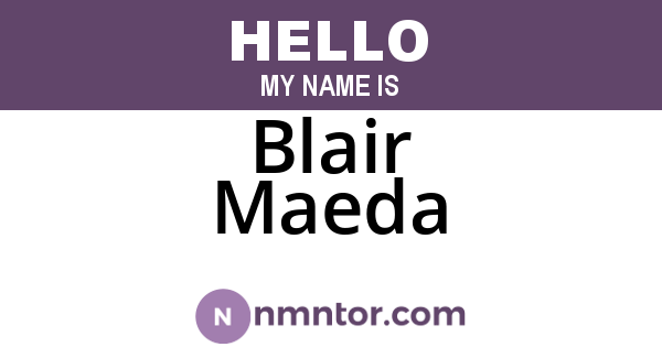 Blair Maeda