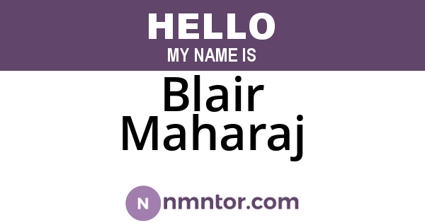 Blair Maharaj