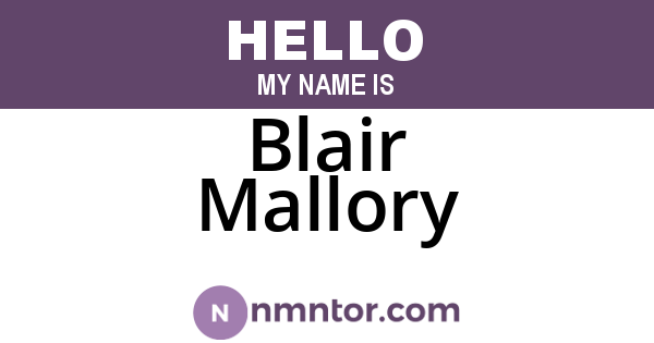 Blair Mallory