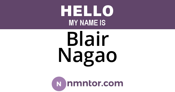 Blair Nagao