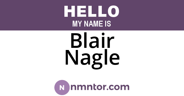 Blair Nagle