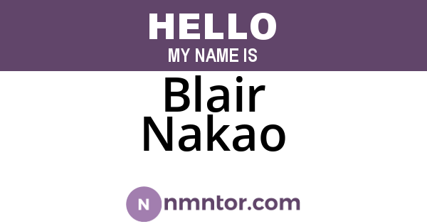Blair Nakao
