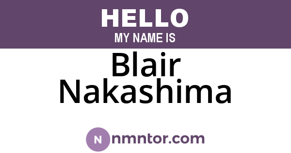 Blair Nakashima