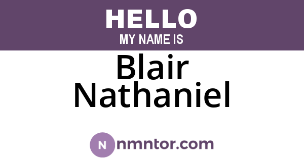 Blair Nathaniel