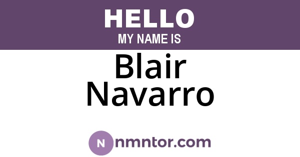 Blair Navarro