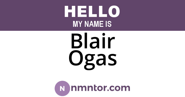 Blair Ogas