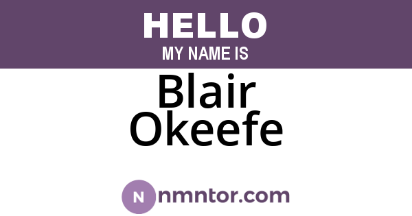 Blair Okeefe