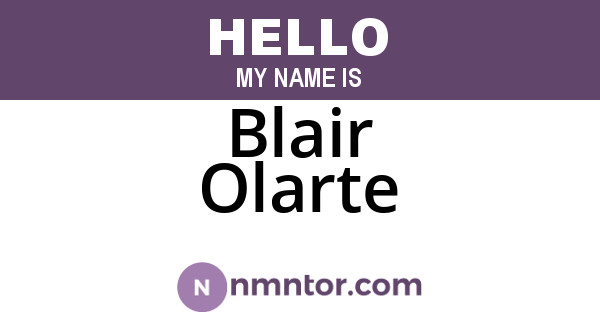 Blair Olarte