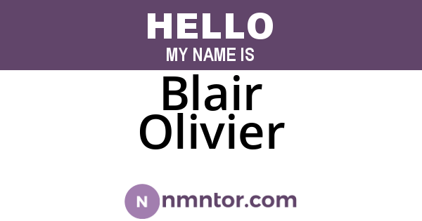 Blair Olivier
