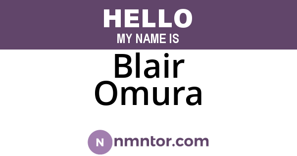 Blair Omura