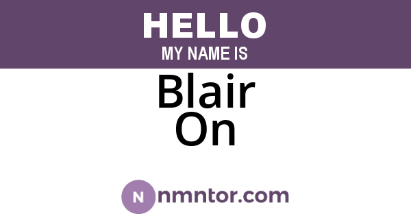 Blair On