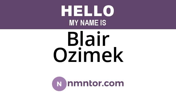 Blair Ozimek