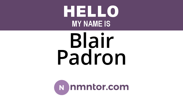 Blair Padron