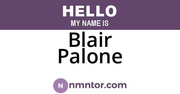 Blair Palone