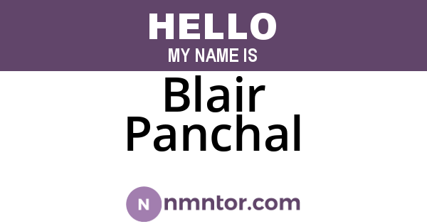 Blair Panchal