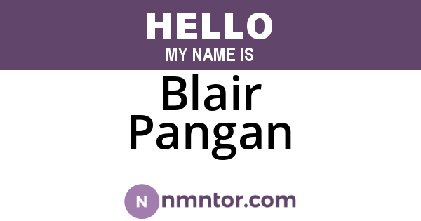 Blair Pangan