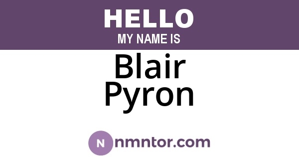 Blair Pyron
