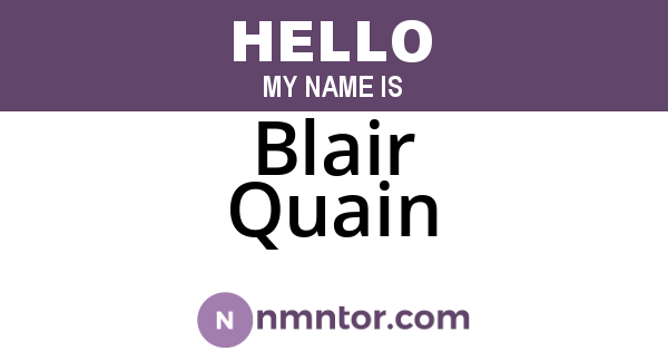 Blair Quain