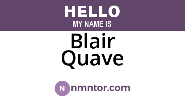 Blair Quave