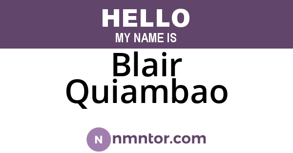 Blair Quiambao