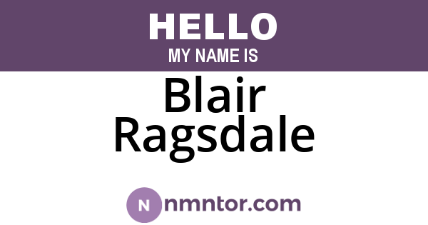 Blair Ragsdale