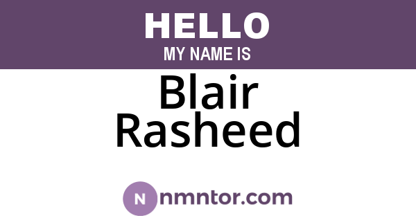 Blair Rasheed