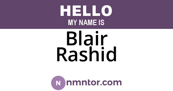 Blair Rashid