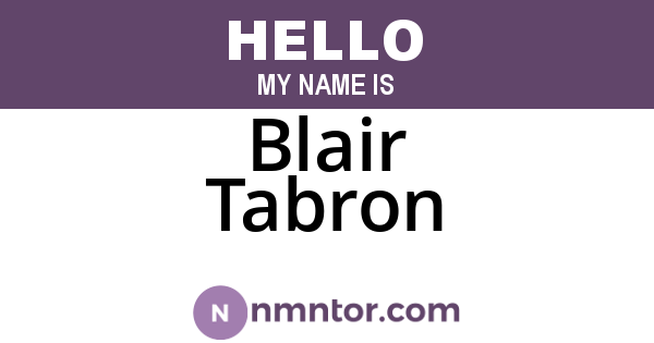 Blair Tabron
