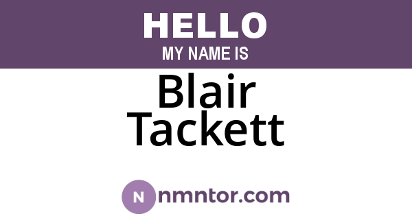 Blair Tackett