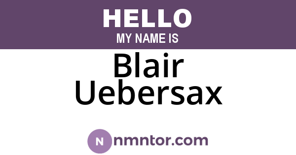 Blair Uebersax