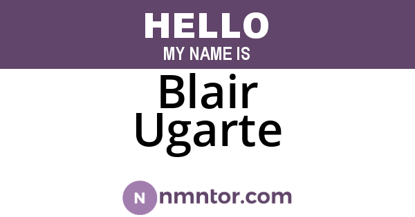 Blair Ugarte