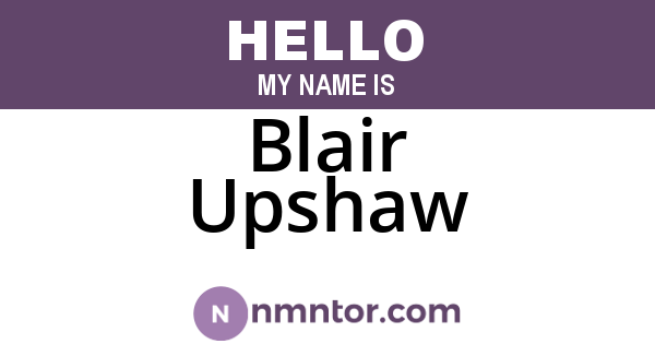 Blair Upshaw