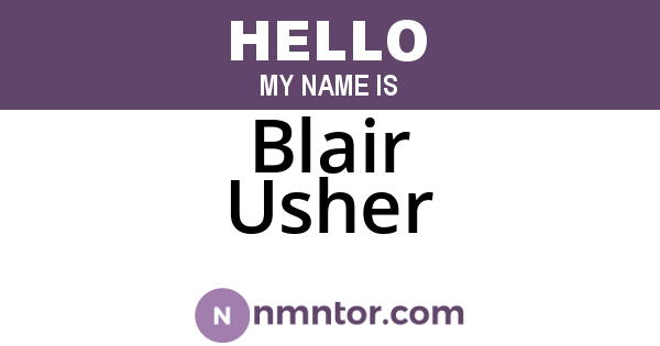 Blair Usher